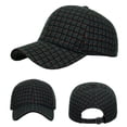 thumbnail image 2 of Yuanlong Unisex Plaid Baseball Cap Classic Grid Pattern Sun Hat Adjustable Winter Wind Blocking Casual Daily Travel Headwear, 2 of 5