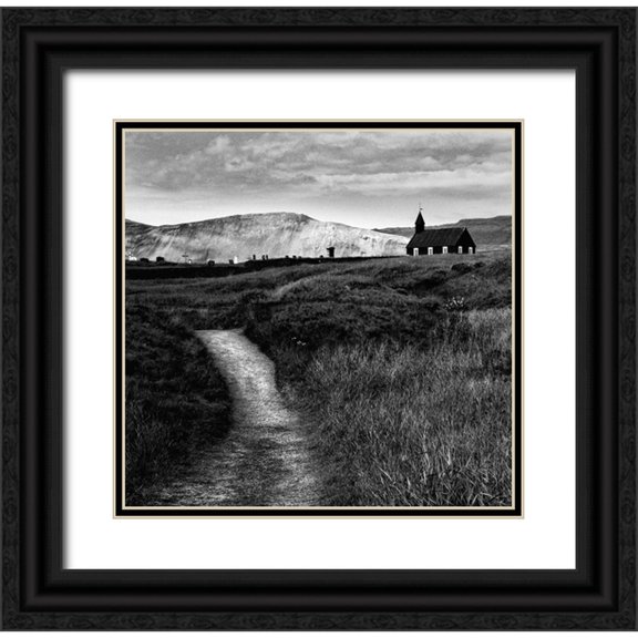 Vanhamme, Lidia 27x26 Black Ornate Wood Framed with Double Matting Museum Art Print Titled - The Black Church