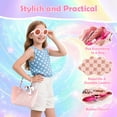 thumbnail image 3 of GLUAAE 42 Pcs Kids Toy Travel Bag & Makeup Kit for Girls - Play Purse Set with Wallet, Sunglasses, Phone & Sun Hat, Pretend Play Accessories (Best Birthday Gift for Ages 3-8), 3 of 8