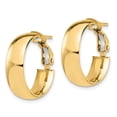 thumbnail image 3 of FJC Finejewelers 14 kt Yellow Gold 6mm High Polished Omega Back Hoop Earrings 20 mm x 18 mm, 3 of 6