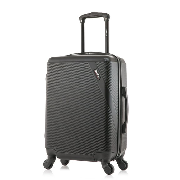 DUKAP Discovery 20" Hardside Lightweight Luggage with Spinner Wheels, Handle and Trolley, Black