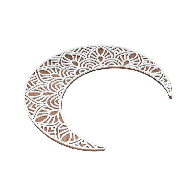 Moon Phase Carving Hollow Pattern,Moon Phase Wooden Carving Moon Phase Decoration Home Ornaments Solid Performance