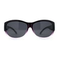 thumbnail image 2 of Polarized 61mm Luxury Large Oval Round Fashion Fit Over Sunglasses Purple Black, 2 of 4