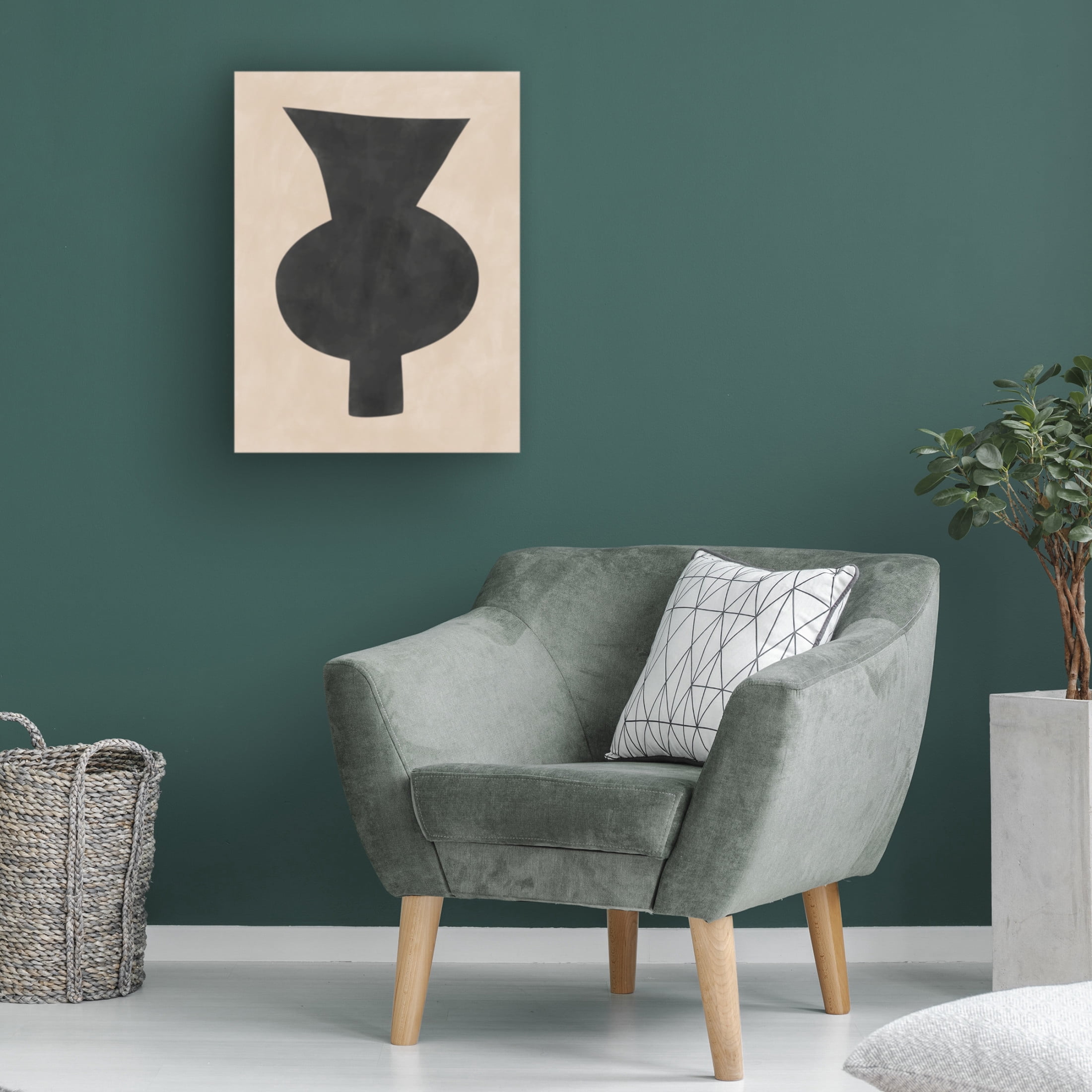 Trademark Fine Art Elena Ristova Black Vase Artwork Canvas Wall Art