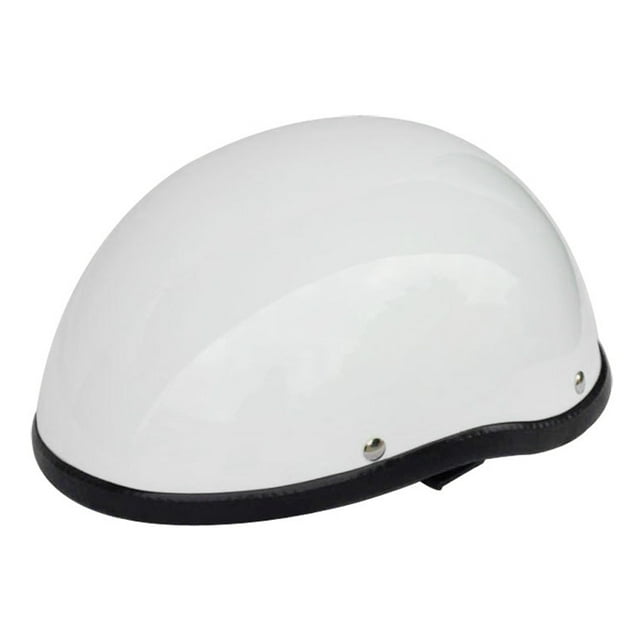 Amdohai Retro Style Motorcycle Half Helmet ABS+Cotton Plastic Cap- Bright White for Motorcyclist Biker Ridder(One Size)Universal Washable