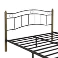 thumbnail image 6 of Christopher Knight Home Contemporary Queen Size Metal Bed Frame with Wavy Headboard and Footboard, Black+Gold, 6 of 9