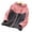 Pink, variant on AJZIOJIRO Toddler Kids Zipper Jacket Coat Fall & Winter Warm Fleece Outerwear for Boys Girls 3-15 Years Fashion Colorblocking Shaker Hooded Jacket