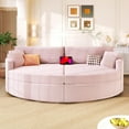 thumbnail image 3 of Oversized Double Chaise Lounge Sofa with Deep Seat and USB Ports, Corduroy Upholstered Loveseat Sofa for Living Room, Apartment, 3 of 7