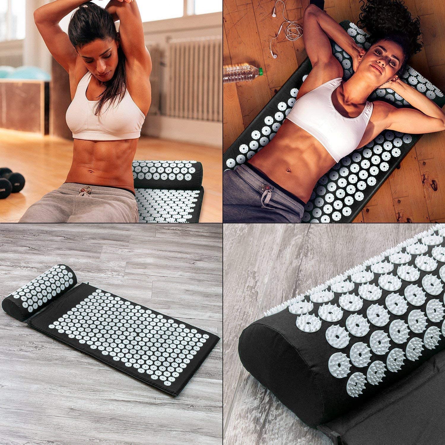 Sivan Health And Fitness Deluxe Acupressure Mat & Pillow Combo Set, Green - image 5 of 7