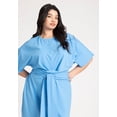 thumbnail image 3 of ELOQUII Women's Plus Size Cross Front Flutter Sleeve Dress, 3 of 4