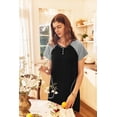 thumbnail image 3 of Oudiya Women's Nightgown Short Sleeve Loungewear Sleepwear Full Length Sleep Shirt with Pockets, M-4XL, 3 of 5