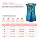 thumbnail image 3 of Balery Beautiful Blue Peacock Camisón de princesa para niñas, pijama de algodón con mangas abullonadas, suave y bonito.-Medium, 3 of 6