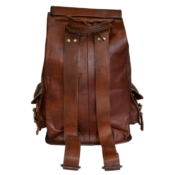 Leather camping backpack new arrivals