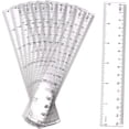 thumbnail image 1 of 10 Pack Clear Plastic Rulers 15cm 6inch Straight Ruler Transparent Plastic Ruler Kit Measuring Tool for Student School Office, 1 of 4