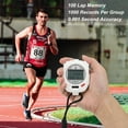 thumbnail image 6 of Sport Stopwatch Timer 100 Lap Memory 0.01 Second Timing Stop Watch Alarm Clock for Coach White, 6 of 7