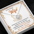 thumbnail image 3 of To My Wife Necklace from Husband - Unique Anniversary & Birthday Gift Ideas, Romantic Love Knot Jewelry for Best Wife, Soulmate Present, Beautiful  Future Wife Wedding, Mothers Day Gifts, 3 of 7