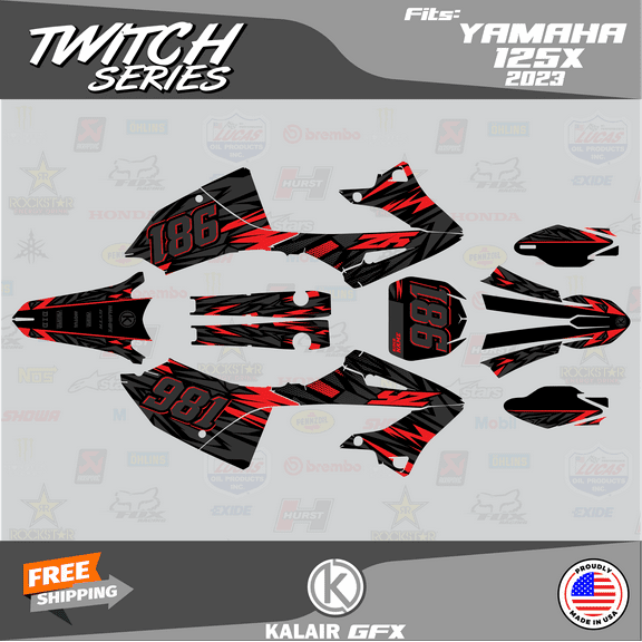 Kalair GFX Graphics Kit for Yamaha 2-stroke Enduro YZ 125X (2023) Twitch Series