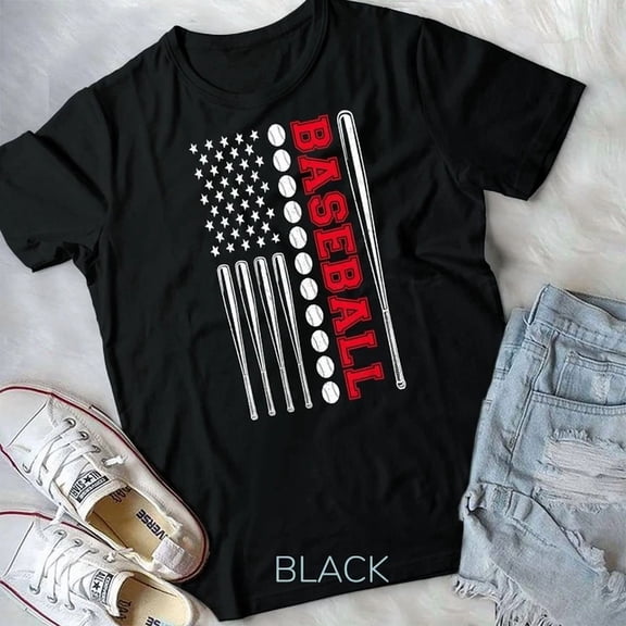 American Flag Baseball Usa 4Th Of July Men Women Boy Girl T-Shirt Unisex T-Shirt