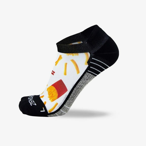 French Fries Socks (No Show) L / White