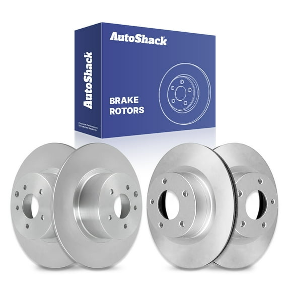 AutoShack Front Vented & Rear Solid Coated Brake Rotors 4-PC Set Replacement for 2013-2024 Nissan Altima ArmorStop