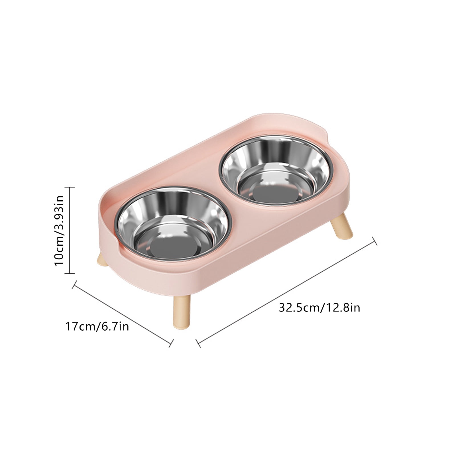 Ergonomic Elevated Dog Bowls With Stable Stand And Double Bowl For Most Breeds Bright Color
