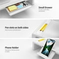 thumbnail image 5 of Foldable Computer Monitor Riser, Adjustable Length Computer Stand and Storage Drawer & Pen Slot, Phone Stand Compatible Computer, Desktop, Laptop, Save Space (White), 5 of 5
