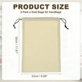 thumbnail image 2 of Uxcell 2 Pack Bolsas de Polvo para Bolsos, 8.7x11.9" Bolsa de Almacenamiento con Cordón de Algodón, Funda de Polvo para Bolsos, Zapatos, Botas, Almacenamiento Diario de Viaje, Beige, 2 of 7