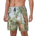 thumbnail image 1 of Balery Watercolor African Animals Wildlife Bañador para hombre, shorts de playa de secado rápido con entrepierna y forro de compresión-X-Large, 1 of 6