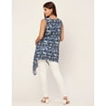 thumbnail image 4 of Moomaya Round Neck Sleeveless Printed Rayon Top - Women's Asymmetric Top, 4 of 9