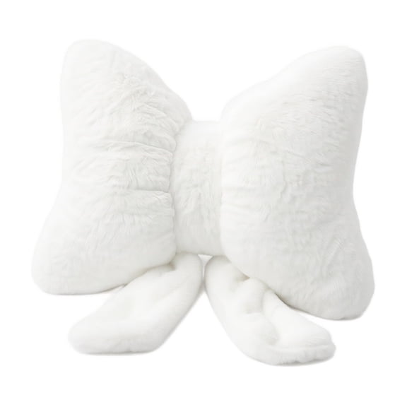 Sweet Bow Shaped Throw Pillow, Ultra Soft Plush Bowknot Cushion for Sofa Bed Living Room Home Decor Styles Office