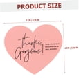 thumbnail image 3 of Minkissy 150Pcs Heart Shape Thank You Cards Coated Paper for Wedding Party Express Gratitude, 3 of 5