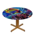 thumbnail image 3 of Orinice Corals Fish Ocean Round Table Cover Stain Resistant Washable Indoor Outdoor Tablecloth Kitchen Dining Wedding Parties 100% Polyester Fiber 46-50, 3 of 8