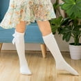 thumbnail image 3 of URMAGIC Little Girl's Knee High Socks Over Calf Kids Overknee Stockings Bow Style, 3 of 8