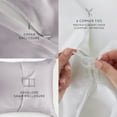 thumbnail image 5 of Mauve Vintage Washed 3 Piece Cotton Duvet Cover Set, King/Cal-King, by Noble Linens, 5 of 6