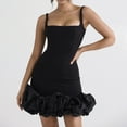 thumbnail image 1 of Fankiway Femmes Été Sans Manches Solide Cou Carré Dos Ouvert Sexy Robe de Sangle Femmes Plage Sundresses Grande Taille Robes de Femmes, 1 of 7