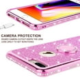 thumbnail image 5 of Spy Case for Apple iPhone SE 3 2022/iPhone SE 2 2020 / 7 8 Case Cover [Tempered Glass Screen Protector] Glitter Ring Holder Kickstand Stand - Hot Pink, 5 of 6
