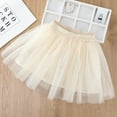 thumbnail image 2 of Povozer Dance Tutu Dresses for Toddler Girls Birthday Fluffy Soft Tulle Skirt(Beige,3-4Y), 2 of 6