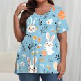 thumbnail image 2 of Pisexur Printemps Tops for Women 2025 Women Mode Été Imprimé Régulier Women Manches Courtes Col Rond Womens Tops Multicolore,3TG, 2 of 7