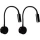 thumbnail image 1 of 2 Pices Noire Lampe De Lecture Murale 3w, Flexible Cou Rglable Apliques Lampe De Bureau En Aluminium, Lampe De Chevet Avec Interrupteur Led Soins, 1 of 5