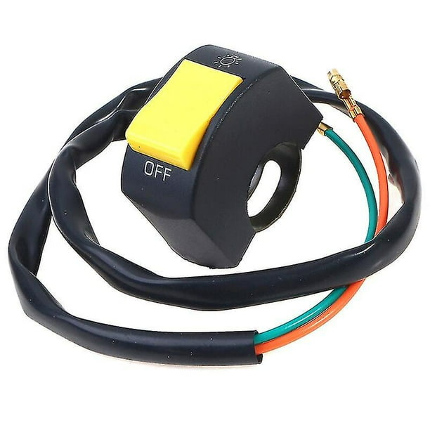 Botón pulsador de encendido y apagado de 22 mm para motocicleta, conector de botón de 12 V, interruptor de manillar para ATV, bicicleta electrónica, scooter, motocicleta