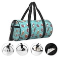 thumbnail image 3 of Balery Sea Otters Family In Blue Water Bolsa de Gimnasio para Mujeres y Hombres, Bolsa de Viaje Impermeable, Bolsa de Fin de Semana con Compartimento para Zapatos y Bolsillo Húmedo, 3 of 6