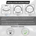 thumbnail image 3 of Car Steering Wheel Cover 15 inch Leather Breathable Non-Slip Wrap Universal Fit for SUV Truck Van Gray, 3 of 5