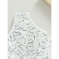 thumbnail image 4 of ZAXARRA Robe d'Été Princesse pour Filles Tout-Petits Blanche Sans Manches à Volants en Tulle et Sequins Robe de Fête, 4 of 6