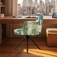 thumbnail image 3 of Xixirimido Retro Tropical Leaf Pattern Office Chair Covers Computer Stretch Accent Dining Chair Covers Swivel Desk Chair Armrest Slipcover for Mid-Back Rotating Chairs, 3 of 7