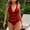 Red, variant on Bzhegqhd Womens Swimsuits One Piece Tummy Control,Women Solid Color Sexy Backless Strap Bikini Swimsuit