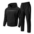 thumbnail image 4 of CONFREE Mens Sweatsuit 2 Peice Sets Lined Sweat Suit for Men Letter Graphic Y2K Hoodies Sweatpants Outfits Warm Fall Winter Track Suits Set, 4 of 4
