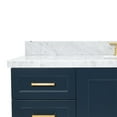 thumbnail image 4 of Ariel Taylor 61 In. Rectangle Sink Vanity With Carrara White Marble Countertop In Midnight Blue, 4 of 10