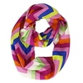 thumbnail image 1 of Peach Couture Bright and Beautiful Chevron Design Infinity Loop Scarves Fabulous Fuchsia, 1 of 1