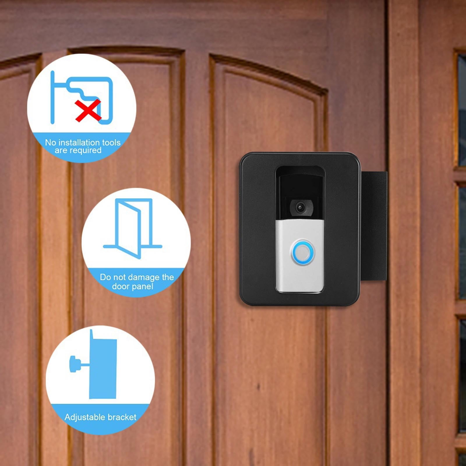 Up to 45% off! Skegnu Anti-theft Video Doorbell Bracket Is Most Video Doorbells, And Mounting Bracket Accessories Are Applicable To Houses Without Drilling on Clearance
