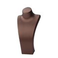 thumbnail image 2 of Expositor de busto para collares, soporte de maniquí para collares, elegante estante de almacenamiento, organizador de joyas de cuero sintético para 14 cm x 7 cm x 27 cm, 2 of 10